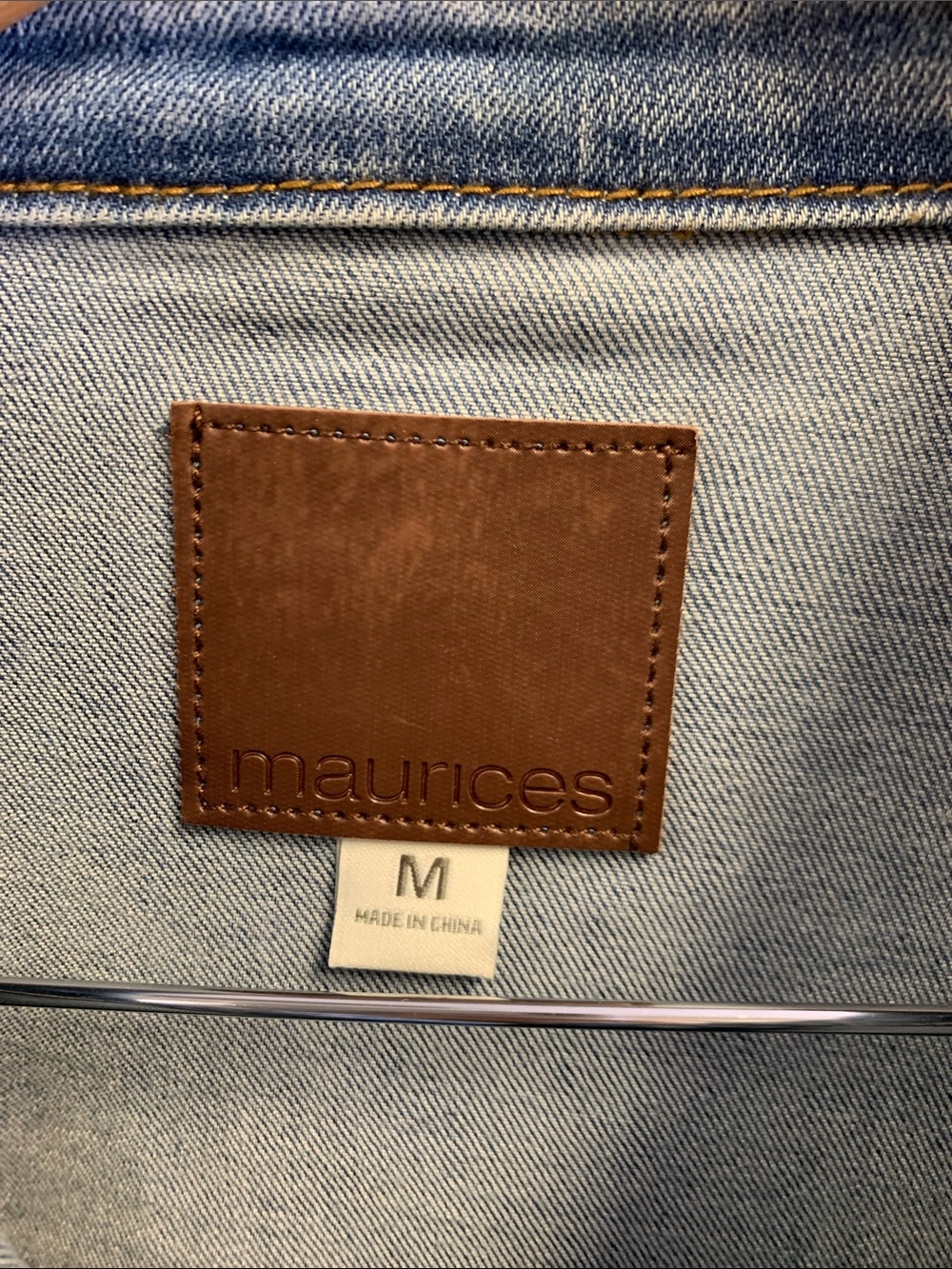 Maurices Light Blue Denim Jacket with Waist Belt - Picture 2 of 5